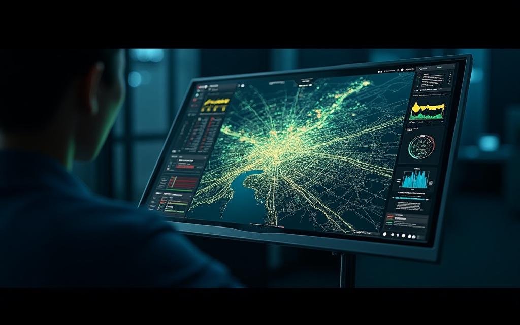 3D로 구현된 서울시 디지털 트윈 관제 시스템 화면